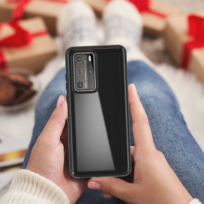 NALIA Silikon Handyhülle kompatibel mit Huawei P40 Pro Hülle, Dünne TPU Schutzhülle Soft Phone Case Cover, Ultra-Slim Backcover Gummi Bumper Handy-Tasche Schale Backcase Etui Softcase Schwarz NALIA SlimFit Hülle