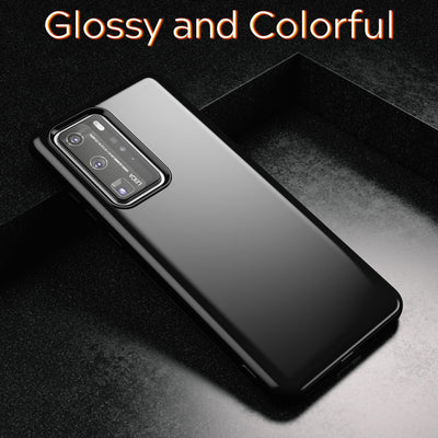 NALIA Silikon Handyhülle kompatibel mit Huawei P40 Pro Hülle, Dünne TPU Schutzhülle Soft Phone Case Cover, Ultra-Slim Backcover Gummi Bumper Handy-Tasche Schale Backcase Etui Softcase Schwarz NALIA SlimFit Hülle