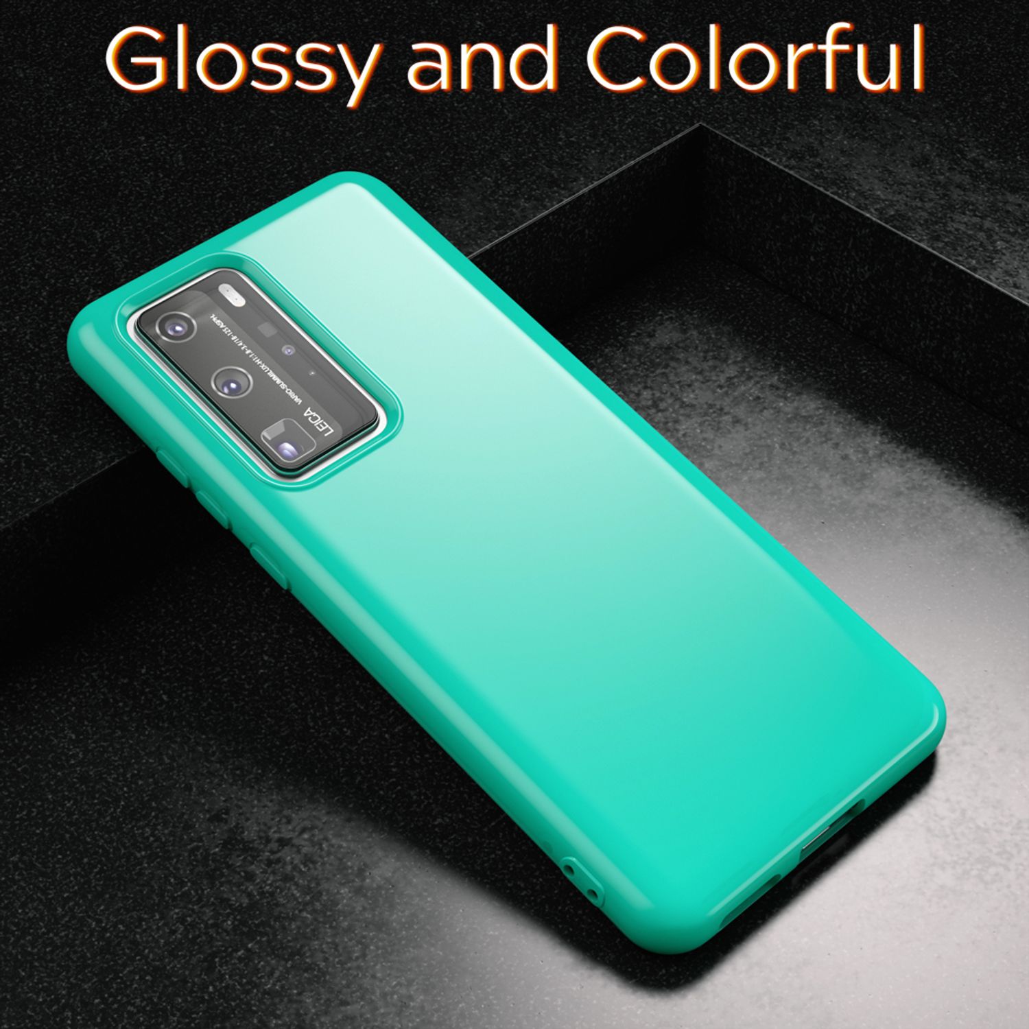 NALIA Handy Hülle für Huawei P40 Pro, Slim Case Silikon Schutzhülle Cover Bumper Schwarz NALIA