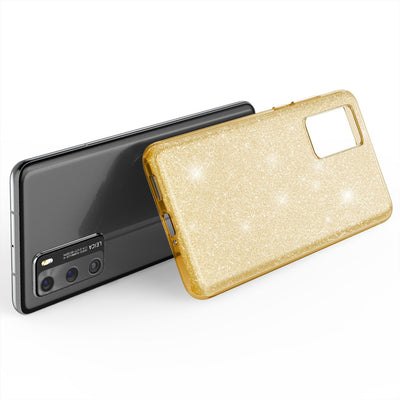 NALIA Glitzerhülle für Huawei P40 – Funkelnder Glitzer-Look & Grip – SHINEPOP (Silikon Case) – Marke aus Berlin Rosa NALIA Protective Hülle