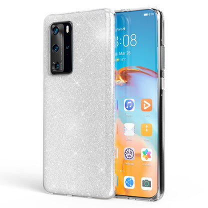 NALIA Glitzer Silikonhülle Huawei P40 Pro Case funkelnd Bling Grip stoßfest Gold NALIA Protective Hülle