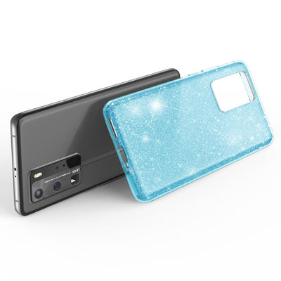 NALIA Glitzerhülle für Huawei P40 Pro – Funkelnder Glitzer-Look & Grip – SHINEPOP (Silikon Case) – Marke aus Berlin Türkis NALIA Protective Hülle