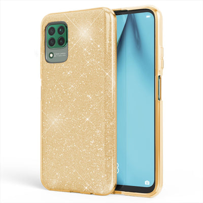 NALIA Glitzerhülle für Huawei P40 Lite – Funkelnder Glitzer-Look & Grip – SHINEPOP (Silikon Case) – Marke aus Berlin NALIA Protective Hülle