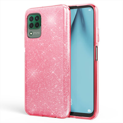 NALIA Glitzerhülle für Huawei P40 Lite – Funkelnder Glitzer-Look & Grip – SHINEPOP (Silikon Case) – Marke aus Berlin NALIA Protective Hülle