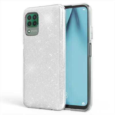 NALIA Glitzerhülle für Huawei P40 Lite – Funkelnder Glitzer-Look & Grip – SHINEPOP (Silikon Case) – Marke aus Berlin NALIA Protective Hülle