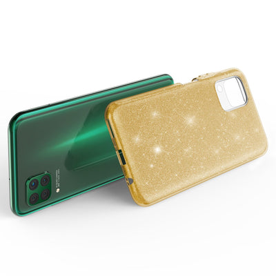 NALIA Glitzerhülle für Huawei P40 Lite – Funkelnder Glitzer-Look & Grip – SHINEPOP (Silikon Case) – Marke aus Berlin NALIA Protective Hülle