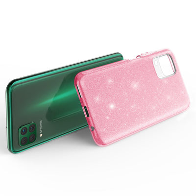 NALIA Glitzerhülle für Huawei P40 Lite – Funkelnder Glitzer-Look & Grip – SHINEPOP (Silikon Case) – Marke aus Berlin NALIA Protective Hülle