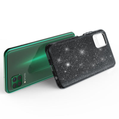NALIA Glitzerhülle für Huawei P40 Lite – Funkelnder Glitzer-Look & Grip – SHINEPOP (Silikon Case) – Marke aus Berlin NALIA Protective Hülle