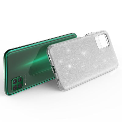 NALIA Glitzerhülle für Huawei P40 Lite – Funkelnder Glitzer-Look & Grip – SHINEPOP (Silikon Case) – Marke aus Berlin NALIA Protective Hülle