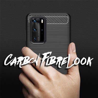 NALIA Silikonhülle für Huawei P40 Pro – Rutschfest & Matt – VORTEX (Gebürstete Optik & Carbon Design) – Marke aus Berlin Default Title NALIA Protective Hülle