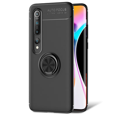 NALIA Ring Handyhülle kompatibel mit Xiaomi Mi 10 / Mi 10 Pro Hülle, Silikon Cover mit 360-Grad Finger-Halter für magnetische KFZ-Halterung, Schutzhülle Phone Case Handy-Tasche Etui Bumper - Schwarz Default Title NALIA Protective Hülle