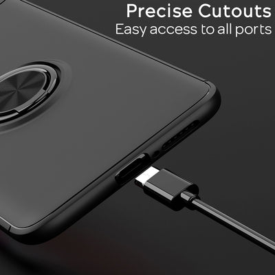 NALIA Ring Handyhülle kompatibel mit Xiaomi Mi 10 / Mi 10 Pro Hülle, Silikon Cover mit 360-Grad Finger-Halter für magnetische KFZ-Halterung, Schutzhülle Phone Case Handy-Tasche Etui Bumper - Schwarz Default Title NALIA Protective Hülle