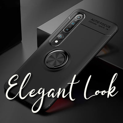 NALIA Ring Handyhülle kompatibel mit Xiaomi Mi 10 / Mi 10 Pro Hülle, Silikon Cover mit 360-Grad Finger-Halter für magnetische KFZ-Halterung, Schutzhülle Phone Case Handy-Tasche Etui Bumper - Schwarz Default Title NALIA Protective Hülle