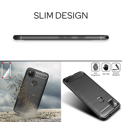 NALIA Silikonhülle für Google Pixel 4a – Rutschfest & Matt – VORTEX (Gebürstete Optik & Carbon Design) – Marke aus Berlin Default Title NALIA Protective Hülle