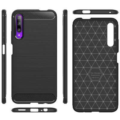 NALIA Design Case kompatibel mit Honor 9X Pro Hülle, Carbon Look Stylische Handyhülle Stoßfeste Silikon Schutzhülle, Dünne Handy-Tasche Phone Cover Bumper Soft Skin Etui Robust Backcover - Schwarz Default Title NALIA Protective Hülle