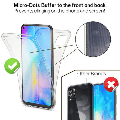 NALIA 360 Grad Case kompatibel mit Huawei P40 Lite Hülle, Silikon Full-Body Handyhülle Rundum Cover Dünn, Komplett-Schutz & Displayschutz Phone Bumper Ganzkörper Schutzhülle Soft Etui - Transparent Default Title NALIA Protective Hülle