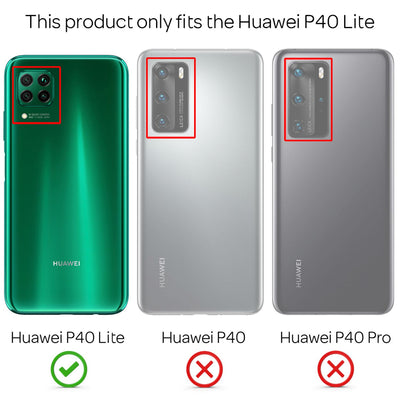 NALIA Klapphülle kompatibel mit Huawei P40 lite Hülle, Slim Flip Case Kunst-Leder Handyhülle Hard Cover Etui 360 Grad, Handy-Tasche Phone Book Bumper Schutzhülle Wallet Klappbar Schwarz NALIA Protective Hülle