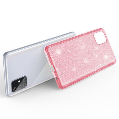NALIA Glitzer Handyhülle für Samsung Galaxy A71, Bling Case Handy Schutz Strass Cover Pink NALIA Protective Hülle