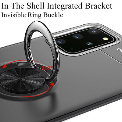 NALIA Ring Handyhülle kompatibel mit Samsung Galaxy S20 Plus Hülle, Silikon Cover mit 360-Grad Finger-Halter für magnetische KFZ-Halterung, Schutzhülle Phone Case Handy-Tasche Etui Rose Gold NALIA Protective Hülle