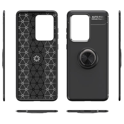 NALIA Ringhülle für Samsung Galaxy S20 Ultra – Ring-Ständer 360° & für Magnet-Halter – GRIP360 (Mattiertes Silikon Case) – Marke aus Berlin Schwarz NALIA Protective Hülle