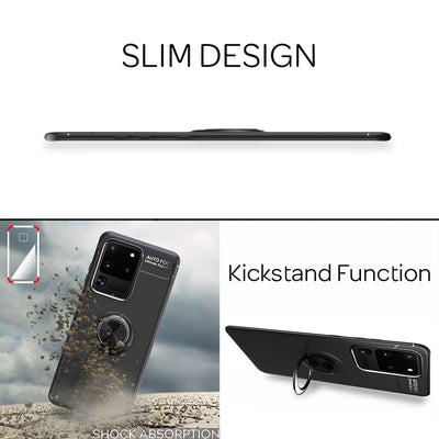NALIA Ringhülle für Samsung Galaxy S20 Ultra – Ring-Ständer 360° & für Magnet-Halter – GRIP360 (Mattiertes Silikon Case) – Marke aus Berlin Rose Gold NALIA Protective Hülle