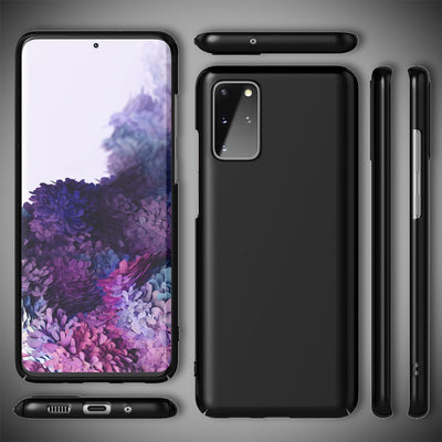 NALIA Ultra Slim Hardcase für Samsung Galaxy S20 Plus – Anti-Fingerabdruck & 0.5mm Dünn – PUREFIT (Matt & Leicht) – Marke aus Berlin Schwarz NALIA SlimFit Hülle
