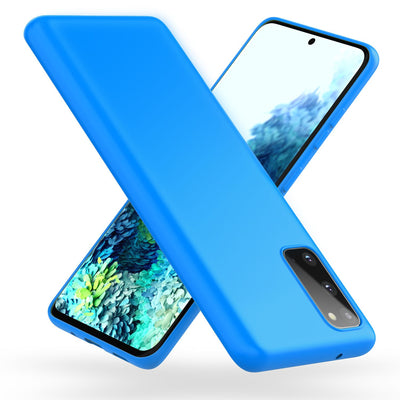 NALIA Neon Silikonhülle für Samsung Galaxy S20 – Soft-Touch & Signal-Neon – NEONSHOCK (Matte Schutzhülle) – Marke aus Berlin Blau NALIA Protective Hülle