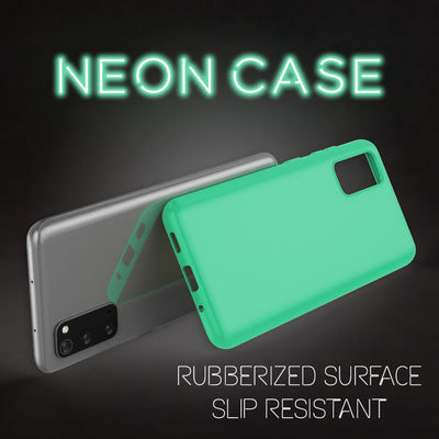 NALIA Neon Silikonhülle für Samsung Galaxy S20 – Soft-Touch & Signal-Neon – NEONSHOCK (Matte Schutzhülle) – Marke aus Berlin Grün NALIA Protective Hülle