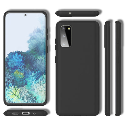 NALIA Neon Silikonhülle für Samsung Galaxy S20 – Soft-Touch & Signal-Neon – NEONSHOCK (Matte Schutzhülle) – Marke aus Berlin Schwarz NALIA Protective Hülle