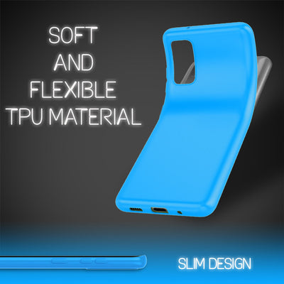 NALIA Neon Silikonhülle für Samsung Galaxy S20 – Soft-Touch & Signal-Neon – NEONSHOCK (Matte Schutzhülle) – Marke aus Berlin Blau NALIA Protective Hülle