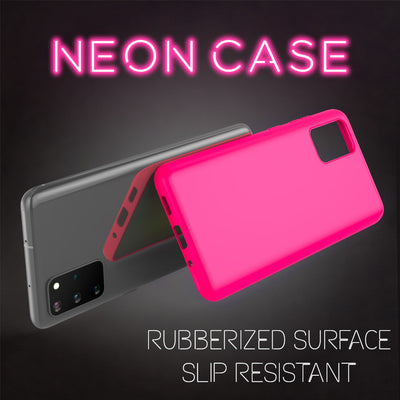 NALIA Neon Silikonhülle für Samsung Galaxy S20 Plus – Soft-Touch & Signal-Neon – NEONSHOCK (Matte Schutzhülle) – Marke aus Berlin Pink NALIA Protective Hülle