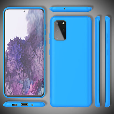 NALIA Neon Silikonhülle für Samsung Galaxy S20 Plus – Soft-Touch & Signal-Neon – NEONSHOCK (Matte Schutzhülle) – Marke aus Berlin Blau NALIA Protective Hülle