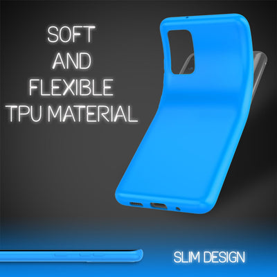 NALIA Neon Silikonhülle für Samsung Galaxy S20 Plus – Soft-Touch & Signal-Neon – NEONSHOCK (Matte Schutzhülle) – Marke aus Berlin Blau NALIA Protective Hülle
