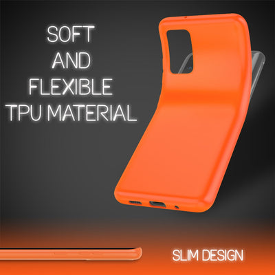 NALIA Neon Silikonhülle für Samsung Galaxy S20 Plus – Soft-Touch & Signal-Neon – NEONSHOCK (Matte Schutzhülle) – Marke aus Berlin Orange NALIA Protective Hülle