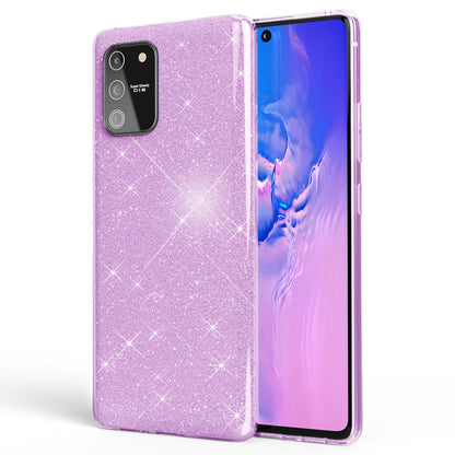 NALIA Glitzer Handy Hülle für Samsung Galaxy S10 Lite, Bling Silikon Cover Case Blau NALIA Protective Hülle