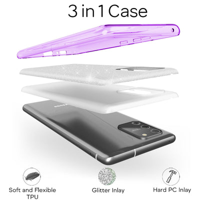 NALIA Glitzerhülle für Samsung Galaxy S10 Lite – Funkelnder Glitzer-Look & Grip – SHINEPOP (Silikon Case) – Marke aus Berlin Blau NALIA Protective Hülle