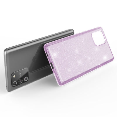 NALIA Glitzerhülle für Samsung Galaxy S10 Lite – Funkelnder Glitzer-Look & Grip – SHINEPOP (Silikon Case) – Marke aus Berlin Blau NALIA Protective Hülle