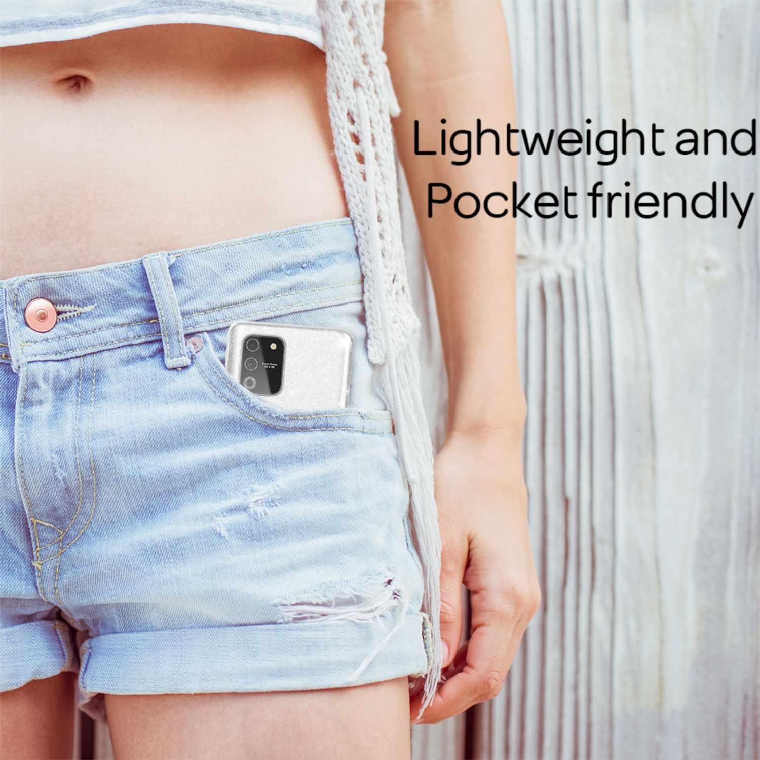 NALIA Glitzer Handy Hülle für Samsung Galaxy S10 Lite, Bling Silikon Cover Case Blau NALIA Protective Hülle