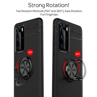 NALIA Ringhülle für Huawei P40 Pro – Ring-Ständer 360° & für Magnet-Halter – GRIP360 (Mattiertes Silikon Case) – Marke aus Berlin NALIA Protective Hülle