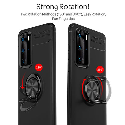 NALIA Ring Handy Hülle für Huawei P40 Pro, Silikon Cover Case 360 Grad Halter NALIA Protective Hülle