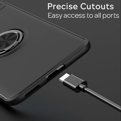 NALIA Ringhülle für Huawei P40 Pro – Ring-Ständer 360° & für Magnet-Halter – GRIP360 (Mattiertes Silikon Case) – Marke aus Berlin Rose Gold NALIA Protective Hülle