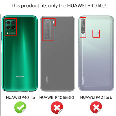 NALIA Handykette für Huawei P40 Lite – Transparentes Hybrid-Case & Band – HANGIT (Anti-Gelb Rückseite & Verstellbar) – Marke aus Berlin Schwarz NALIA Transparente Hülle