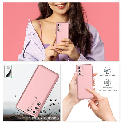 NALIA 360 Grad Handyhülle kompatibel mit Huawei P40 Hülle, Full-Cover & Glas vorne hinten Rundum Doppel-Schutz, Dünn Ganzkörper Phone Case Etui Handy-Tasche, Bumper & Displayschutz