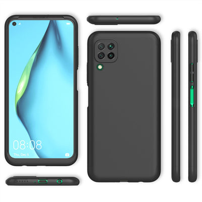NALIA 360 Grad Handyhülle kompatibel mit Huawei P40 lite Hülle, Full-Cover & Glas vorne hinten Rundum Doppel-Schutz, Dünn Ganzkörper Phone Case Handy-Tasche, Bumper & Displayschutz Schwarz NALIA Protective Hülle