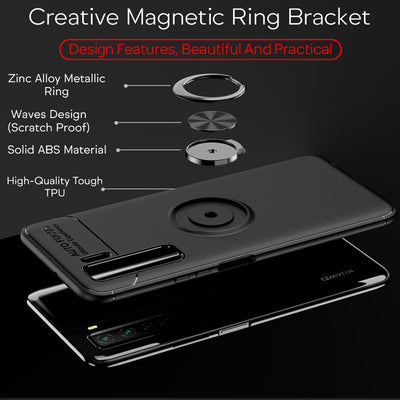 NALIA Ringhülle für Huawei P40 Lite 5G – Ring-Ständer 360° & für Magnet-Halter – GRIP360 (Mattiertes Silikon Case) – Marke aus Berlin Rose Gold NALIA Protective Hülle