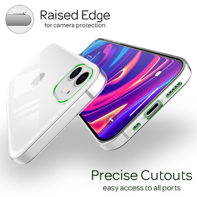 NALIA Transparente Silikonhülle für iPhone 12 Mini – Anti-Gelb & Rutschfest – GLAZE (Handyhülle Kristallklar, Schlank & Stoßfest) – Marke aus Berlin Default Title NALIA Transparente Hülle