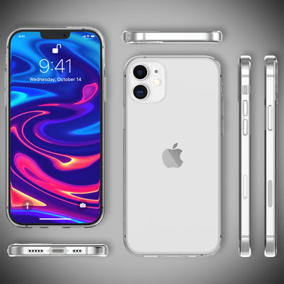 NALIA Transparente Silikonhülle für iPhone 12 / 12 Pro – Anti-Gelb & Rutschfest – GLAZE (Handyhülle Kristallklar, Schlank & Stoßfest) – Marke aus Berlin Default Title NALIA Transparente Hülle