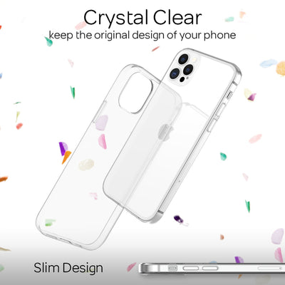 NALIA Transparente Silikonhülle für iPhone 12 Pro Max – Anti-Gelb & Rutschfest – GLAZE (Handyhülle Kristallklar, Schlank & Stoßfest) – Marke aus Berlin Default Title NALIA Transparente Hülle