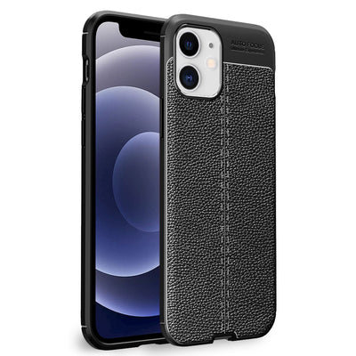 NALIA Leder-Optik Silikon Case für iPhone 12 Mini – Griffig & Matt – BARRON Handyhülle (Anti-Fingerprint, Stoßfest & Robust) – Marke aus Berlin Default Title NALIA Protective Hülle