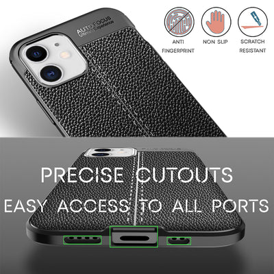 NALIA Leder-Optik Silikon Case für iPhone 12 Mini – Griffig & Matt – BARRON Handyhülle (Anti-Fingerprint, Stoßfest & Robust) – Marke aus Berlin Default Title NALIA Protective Hülle